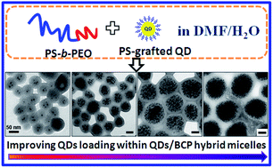 Graphical abstract: Luminous block copolymer–quantum dots hybrids formed by cooperative assembly in a selective solvent