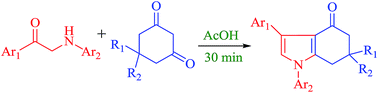 Graphical abstract: Synthesis of substituted 1,3-diaryl-6,7-dihydro-1H-indol-4(5H)-ones from 1-aryl-2-arylaminoethanones