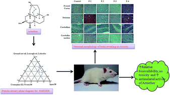 Graphical abstract: Self-nanoemulsifying drug delivery systems (SNEDDS) for oral delivery of arteether: pharmacokinetics, toxicity and antimalarial activity in mice