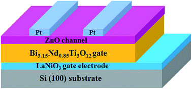 Graphical abstract: Ferroelectric-gate thin-film transistors with Bi3.15Nd0.85Ti3O12 gate insulators on LaNiO3-buffered Si substrates