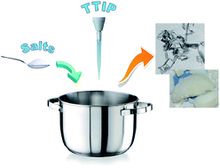 Graphical abstract: The hypersaline synthesis of titania: from powders to aerogels
