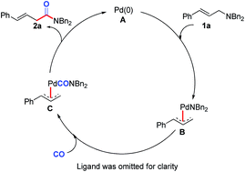 Graphical abstract: Palladium-catalyzed carbonylation of allylamines via C–N bond activation leading to β,γ-unsaturated amides