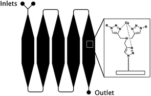 Graphical abstract: Development of a microfluidic “click chip” incorporating an immobilized Cu(i) catalyst