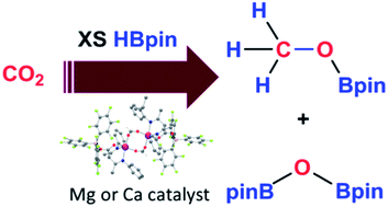 Graphical abstract: Selective reduction of CO2 to a methanol equivalent by B(C6F5)3-activated alkaline earth catalysis