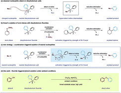 Graphical abstract: A counteranion triggered arylation strategy using diaryliodonium fluorides