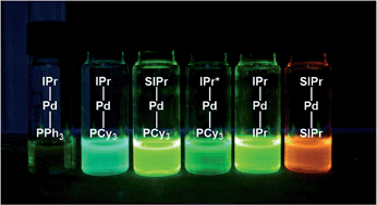 Graphical abstract: Palladium(0) NHC complexes: a new avenue to highly efficient phosphorescence