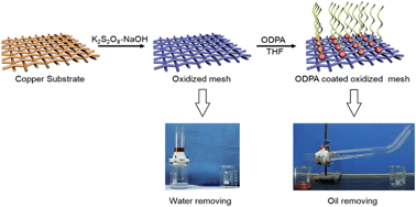 Graphical abstract: Fast formation of superhydrophobic octadecylphosphonic acid (ODPA) coating for self-cleaning and oil/water separation