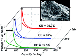 Graphical abstract: Origin of non-SEI related coulombic efficiency loss in carbons tested against Na and Li