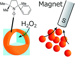 Graphical abstract: Magnetically transportable core–shell emulsion droplets with an antioxidative all-organic paramagnetic liquid shell