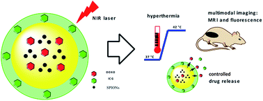 Graphical abstract: NIR-light active hybrid nanoparticles for combined imaging and bimodal therapy of cancerous cells
