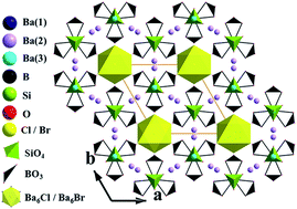 Graphical abstract: Ba4(BO3)3(SiO4)·Ba3X (X = Cl, Br): new salt-inclusion borosilicate halides as potential deep UV nonlinear optical materials