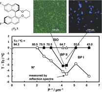 Graphical abstract: A fluorinated binaphthyl chiral dopant for fluorinated liquid crystal blue phases
