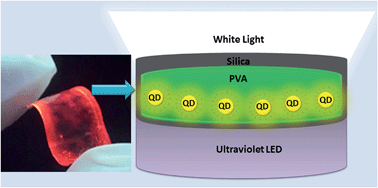Graphical abstract: Flexible quantum dot–PVA composites for white LEDs