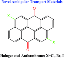 Graphical abstract: Ambipolar charge-transport properties in 4,10-dihalogenated anthanthrone crystals: a theoretical study