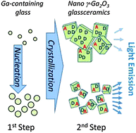 Graphical abstract: Nucleation-controlled vacancy formation in light-emitting wide-band-gap oxide nanocrystals in glass