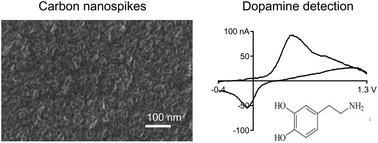Graphical abstract: Carbon nanospikes grown on metal wires as microelectrode sensors for dopamine