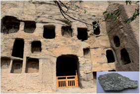Graphical abstract: Quantitative analysis of the water of crystallization of gypsum by near-infrared spectroscopy in Yungang Grottoes