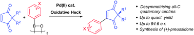 Graphical abstract: Oxidative Heck desymmetrisation of 2,2-disubstituted cyclopentene-1,3-diones