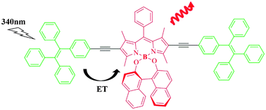 Graphical abstract: Circularly polarized luminescence of AIE-active chiral O-BODIPYs induced via intramolecular energy transfer