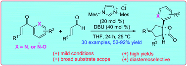 Graphical abstract: N-Heterocyclic carbene-catalyzed diastereoselective synthesis of β-lactone-fused cyclopentanes using homoenolate annulation reaction
