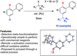 Graphical abstract: Catalytic meta-selective C–H functionalization to construct quaternary carbon centres