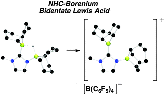 Graphical abstract: Synthesis of a diboryl-N-heterocycle and its conversion to a bidentate cationic Lewis acid