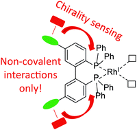 Graphical abstract: 5,5′-Diamino-BIPHEP ligands bearing small selector units for non-covalent binding of chiral analytes in solution