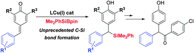 Graphical abstract: Copper-catalyzed silylation of p-quinone methides: new entry to dibenzylic silanes