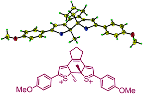 Graphical abstract: Isolation and crystal structure of a dithiophene dication: controlling covalent connection and disconnection with temperature and phase