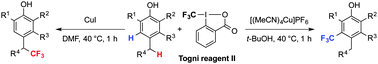 Graphical abstract: Benzylic C–H trifluoromethylation of phenol derivatives