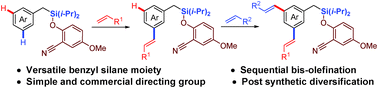 Graphical abstract: Sequential meta-C–H olefination of synthetically versatile benzyl silanes: effective synthesis of meta-olefinated toluene, benzaldehyde and benzyl alcohols