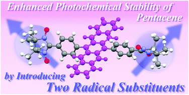 Graphical abstract: Photostability enhancement of the pentacene derivative having two nitronyl nitroxide radical substituents