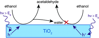 Graphical abstract: Ethanol photocatalysis on rutile TiO2(110): the role of defects and water