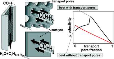 Graphical abstract: Enhancing internal mass transport in Fischer–Tropsch catalyst layers utilizing transport pores