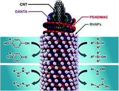 Graphical abstract: Mild and selective catalytic oxidation of organic substrates by a carbon nanotube-rhodium nanohybrid