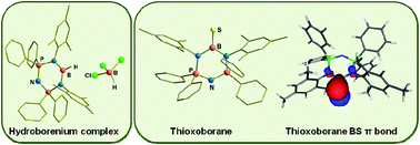 Graphical abstract: Reactivity of a dihydroboron species: synthesis of a hydroborenium complex and an expedient entry into stable thioxo- and selenoxo-boranes