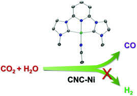 Graphical abstract: A nickel complex with a biscarbene pincer-type ligand shows high electrocatalytic reduction of CO2 over H2O