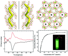 Graphical abstract: A chiral lanthanide metal–organic framework for selective sensing of Fe(iii) ions