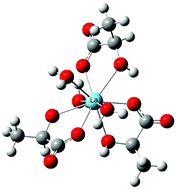 Graphical abstract: Theoretical prediction of coordination environments and stability constants of lanthanum lactate complexes in solution