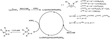 Graphical abstract: Catalytic addition of amines to carbodiimides by bis(β-diketiminate)lanthanide(ii) complexes and mechanistic studies