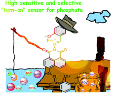 Graphical abstract: Rational design of a highly sensitive and selective “turn-on” fluorescent sensor for PO43− detection
