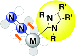 Graphical abstract: N-Heterocyclic carbenes as supporting ligands in transition metal complexes of N2