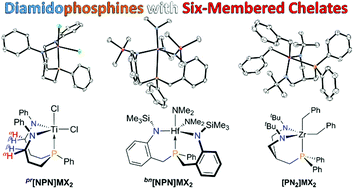 Graphical abstract: Diamidophosphines with six-membered chelates and their coordination chemistry with group 4 metals: development of a trimethylene-methane-tethered [PN2]-type “molecular claw”