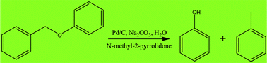 Graphical abstract: Free-radical conversion of a lignin model compound catalyzed by Pd/C