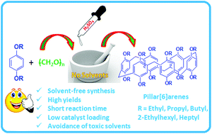Graphical abstract: Solvent-free synthesis of pillar[6]arenes