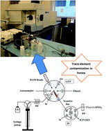 Graphical abstract: A mesofluidic platform integrating restricted access-like sorptive microextraction as a front end to ICP-AES for the determination of trace level concentrations of lead and cadmium as contaminants in honey