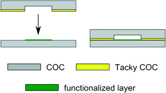 Graphical abstract: Tacky cyclic olefin copolymer: a biocompatible bonding technique for the fabrication of microfluidic channels in COC