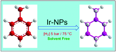 Graphical abstract: Aromatic ring hydrogenation catalysed by nanoporous montmorillonite supported Ir(0)-nanoparticle composites under solvent free conditions