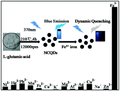 Graphical abstract: Facilely synthesized N-doped carbon quantum dots with high fluorescent yield for sensing Fe3+