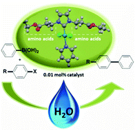 Graphical abstract: Amino acid-derived N-heterocyclic carbene palladium complexes for aqueous phase Suzuki–Miyaura couplings